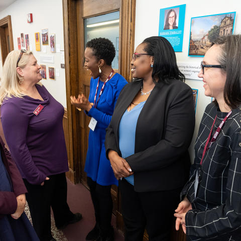 WSRP staff laughing with several Research Associates